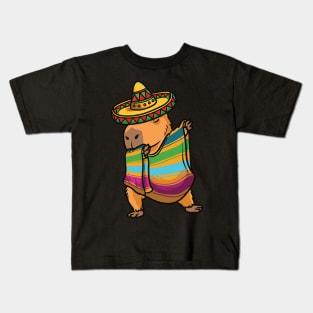 Mexican Dancing Capybara Kids T-Shirt